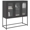 Image de vidaXL Buffet noir 100,5x39x107 cm acier laminé à froid853404