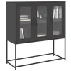 Image de vidaXL Buffet noir 100,5x39x107 cm acier laminÃ© Ã  froid