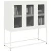 Image de vidaXL Buffet blanc 100,5x39x107 cm acier laminé à froid853409