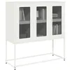 Image de vidaXL Buffet blanc 100,5x39x107 cm acier laminÃ© Ã  froid