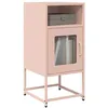 Image de vidaXL Table de chevet rose 36x39x78 cm acier laminÃ© Ã  froid