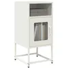 Image de vidaXL Table de chevet blanc 36x39x78 cm acier laminé à froid853415