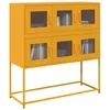 Image de vidaXL Buffet jaune moutarde 100,5x39x107 cm acier laminÃ© Ã  froid