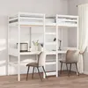Image de vidaXL Cadre de lit superposÃ© sans matelas blanc 80x200 cm pin massif