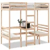 Image de Vidaxl Lit Mezzanine Avec Bureau Et Chaises 75x190 Cm Pin Massif