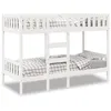 Image de vidaXL Lit superposé Blanc 90x190 cm Bois de pin massif