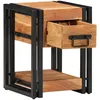 Image de vidaXL 2 Tables De Chevet Vidaxl 30x30x40 Cm En Bois D'acacia Massif