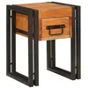 Image de Vidaxl Table D'appoint 30 X 30 X 40 Cm Bois D'acacia Massif Et MÃ©tal