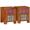 Image de vidaXL Table de chevet 2 pcs 35x35x45 cm bois d'acacia massif4016493