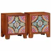 Image de vidaXL Table de chevet 2 pcs 40x30x45 cm bois d'acacia massif4016495