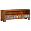 Image de vidaXL Meuble TV multicolore 110x30x40 bois d'acacia massif
