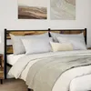 Image de Vidaxl TÃªte De Lit ChÃªne FumÃ© 200 Cm Fer Et Bois D'ingÃ©nierie