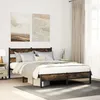 Image de vidaXL Cadre de lit sans matelas chÃªne fumÃ© 100x200 cm bois ingÃ©nierie