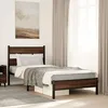 Image de vidaXL Cadre de lit sans matelas chÃªne marron 90x190cm bois ingÃ©nierie
