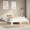Image de vidaXL Cadre de lit sans matelas blanc 160x200 cm bois de pin massif