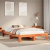 Image de vidaXL Cadre de lit sans matelas cire marron 140x200cm bois pin massif