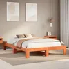Image de vidaXL Cadre de lit sans matelas cire marron 140x200cm bois pin massif