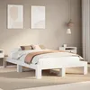 Image de vidaXL Cadre de lit sans matelas blanc 120x200 cm bois de pin massif