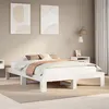 Image de vidaXL Cadre de lit sans matelas blanc 140x190 cm bois de pin massif