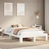 Image de vidaXL Cadre de lit sans matelas blanc 135x190 cm bois de pin massif