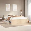 Image de vidaXL Vidaxl Cadre De Lit Sans Matelas Avec Tête De Lit 200x200 Cm Bois Pin