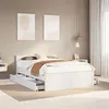 Image de vidaXL Cadre de lit sans matelas avec tête de lit blanc 150x200 cm pin