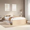 Image de vidaXL Cadre de lit sans matelas avec tête de lit 140x190cm pin massif
