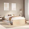 Image de vidaXL Cadre de lit sans matelas avec tête de lit 135x190 cm bois pin