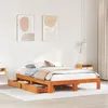 Image de vidaXL Cadre de lit sans matelas cire marron 160x200cm bois pin massif