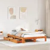 Image de vidaXL Cadre de lit sans matelas cire marron 150x200cm bois pin massif