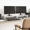 Image de vidaXL Support de moniteur blanc 100x27x10 cm bois d'ingénierie854652