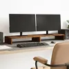 Image de vidaXL Support de moniteur chêne fumé 100x27x10 cm bois d'ingénierie854656