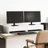 Image de vidaXL Support de moniteur avec tiroirs blanc bois d'ingénierie854670