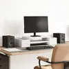 Image de vidaXL Support de moniteur avec rangement blanc bois d'ingénierie854679