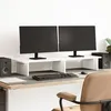 Image de vidaXL Support de moniteur blanc 100x27x15 cm bois d'ingénierie854706