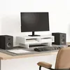 Image de vidaXL Support de moniteur blanc 50x27x15 cm bois d'ingénierie854742