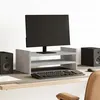Image de vidaXL Support de moniteur gris béton 50x27x20 cm bois d'ingénierie854781