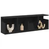 Image de vidaXL Armoire murale 100x20x30 cm noir bois d'ingénierie