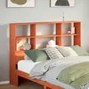 Image de vidaXL TÃªte de lit avec rangement cire marron 160cm bois massif de pin