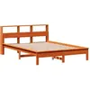 Image de vidaXL Lit bibliothèque sans matelas cire marron 120x200 cm pin massif855716
