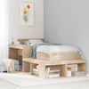 Image de vidaXL Table de chevet avec bureau 222x107x75 cm bois de pin massif855756