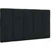 Image de vidaXL Coussin de tÃªte de lit noir 80 cm tissu