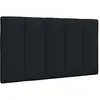 Image de vidaXL Coussin de tÃªte de lit noir 90 cm tissu