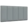 Image de vidaXL Coussin de tÃªte de lit gris clair 100 cm tissu