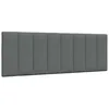 Image de vidaXL Coussin de tÃªte de lit gris foncÃ© 120 cm tissu