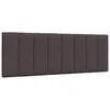 Image de vidaXL Coussin de tÃªte de lit marron foncÃ© 120 cm tissu