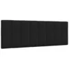Image de vidaXL Coussin de tÃªte de lit noir 140 cm tissu