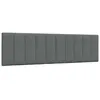 Image de vidaXL Coussin de tÃªte de lit gris foncÃ© 180 cm tissu