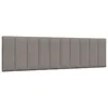 Image de vidaXL Coussin de tÃªte de lit taupe 180 cm tissu