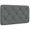 Image de vidaXL Coussin de tÃªte de lit gris foncÃ© 90 cm tissu